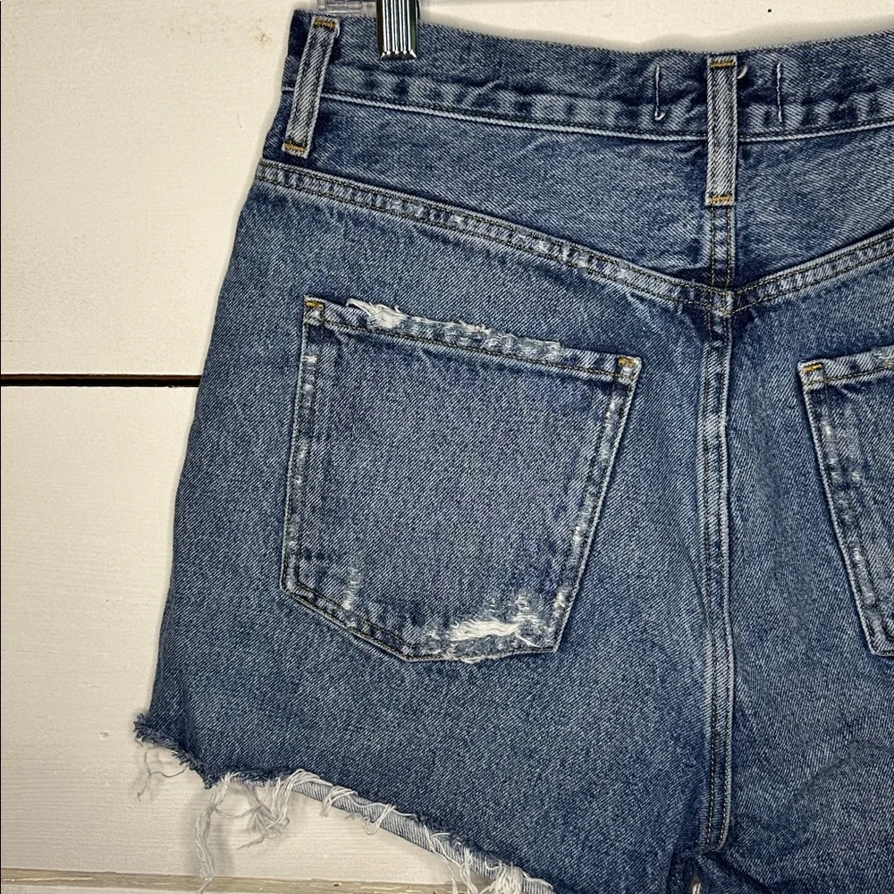 AGOLDE Dee Short Vintage High Rise Organic Cotton Denim Jean Shorts - Picture 4 of 16